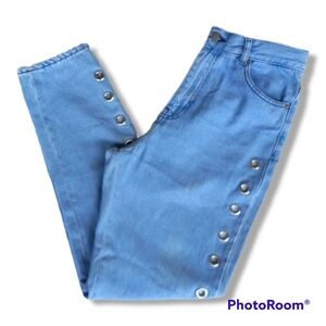 Dr Denim Nora High Rise Mom Jeans-Size 29/30- Straight Leg-Grommet-E Girl-Funky